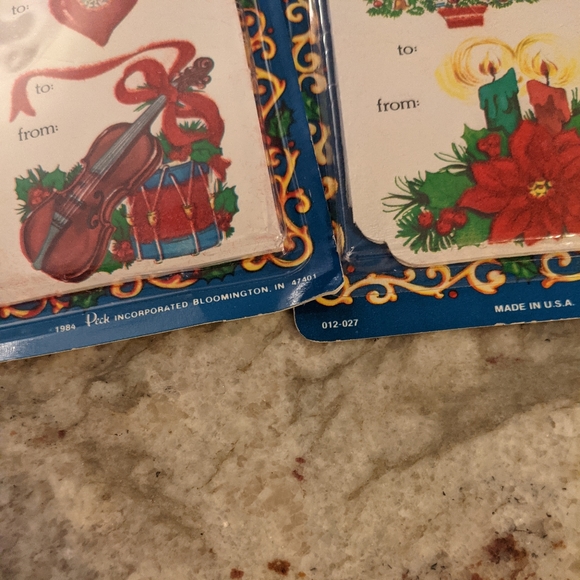 VTG Velvet Touch Gift Tags 1984 Bonus Montgomery Wards price tags org package - Picture 2 of 7